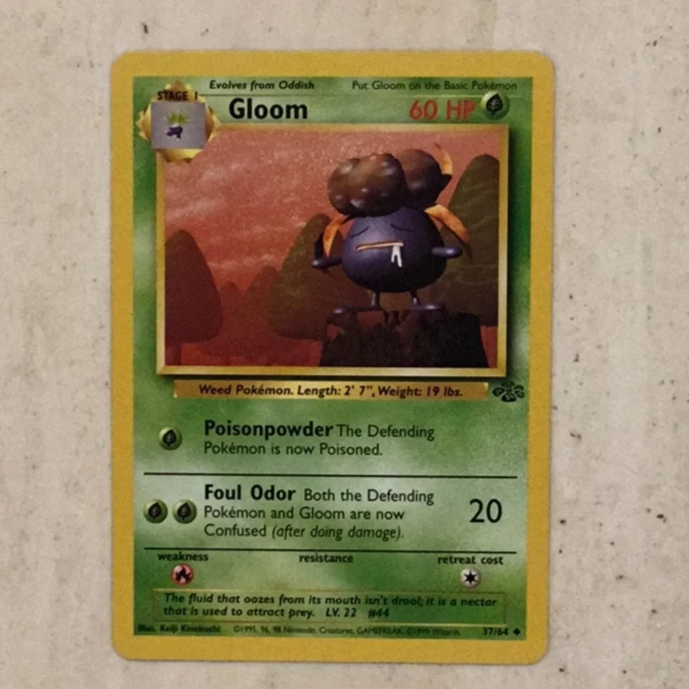 1999 Pokemon Cards Graveler Weezing Ekans Gloom Potion Trainer Lot Of 5 Card TCG